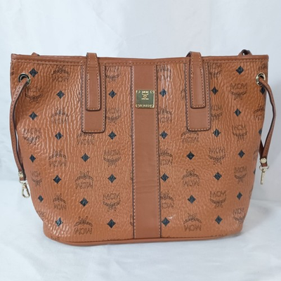 #ad #ad MCM Liz Reversible Shopper Tote Cognac Visetos Monogram Canvas Bag $279.00