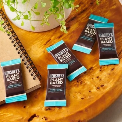 HERSHEY'S PLANT BASED Miniature CREAMY ALMOND SEA SALT Milk Choco Bars-BULK BAG!