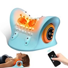 Hugterra Neck Massager 2025, Neck and Shoulder Relaxer with Heat, 3 Modes, Porta