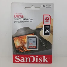 NEW - SanDisk Ultra SDHC UHS-1 32GB Card - 120MB/s Class 10