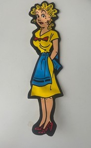Blondie Dagwood Puffy Refrigerator Magnet VTG King Features Hong Kong Comic 1974