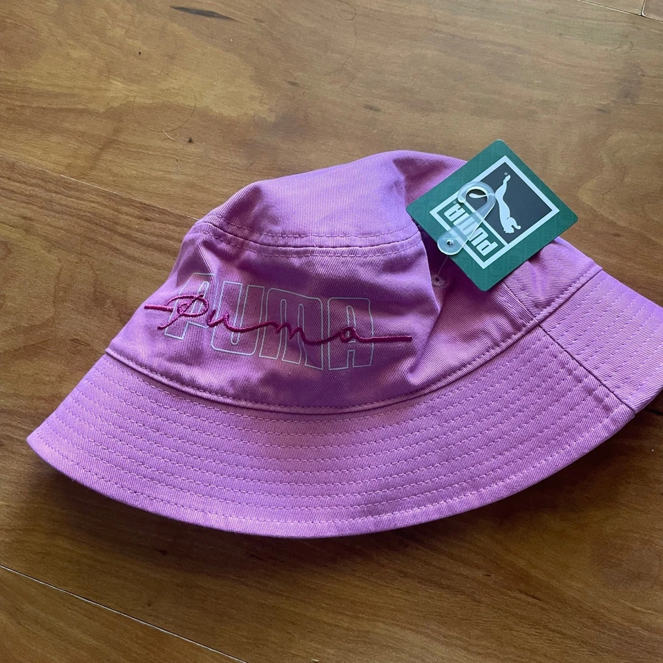 Sombrero de cubo Puma rosa bordado con logotipo - talla única Foto 3 de 4
