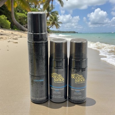 Pack of 3) Bondi Sands Australian Tan Self Tanning Foam Dark Coonut Scent Sealed