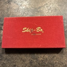 Vintage 1967 Skip-Bo Card Game In Red Velvet Box By Hazel Bowman 100% COMPLETE