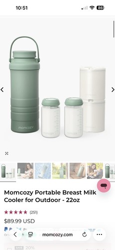 Momcozy 22oz Portable Breast Milk Cooler for Outdoor