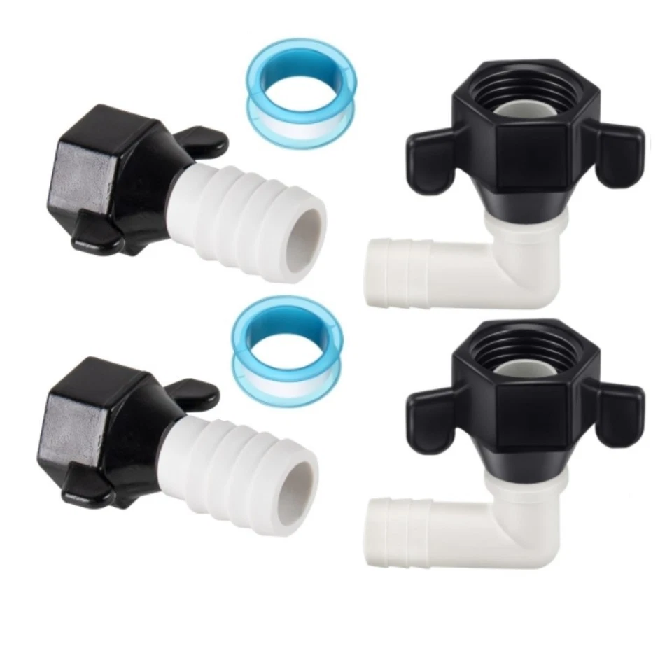Adaptateur coude barbelé installation pour pompe à eau pour camping-car NPT - Photo 1/4