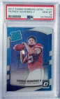 PATRICK MAHOMES II 2017 PANINI DONRUSS OPTIC RATED ROOKIE #177 PSA 10 GEM MINT