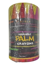 Playbea Washable Large Palm Crayons - 18 Easy To Hold Wax Crayons