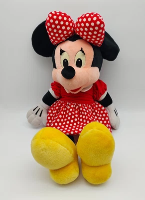 🎀 Disney Minnie Maus Plüsch 65cm XXL Disneyland Paris Stofftier Rotes Kleid - Bild 1 von 4