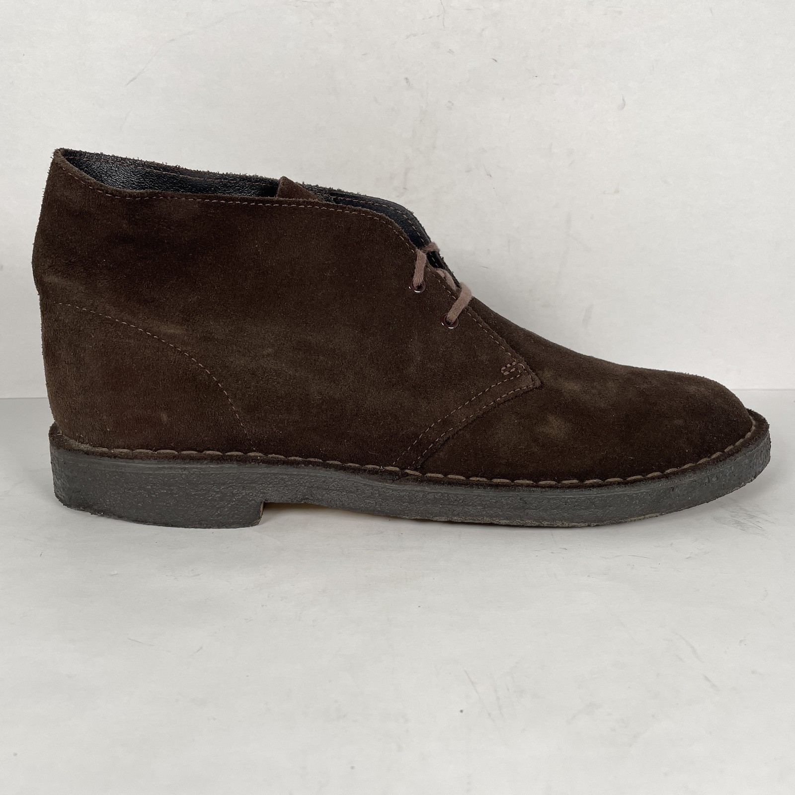 SAOLA Clarks Originals Desert Boots uomo taglia 11 M marrone scamosciato chukka suola crepe scarpe