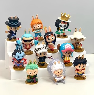 POP MART Original LABUBU x One Piece Blind Box Actionfigur Robin Franky Brook