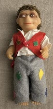 Vintage Steiff Peter Mecki 10  Tall Hedgehog Doll patched clothes Player Rare