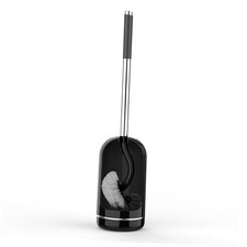 Toilet Brush and Holder Set, Compact Size Curved Toilet Bowl 1 pack Black
