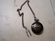 NEW 2" MY DEAR SON Words Of Wisdom Engraved Round Black Quartz Pocket Watch