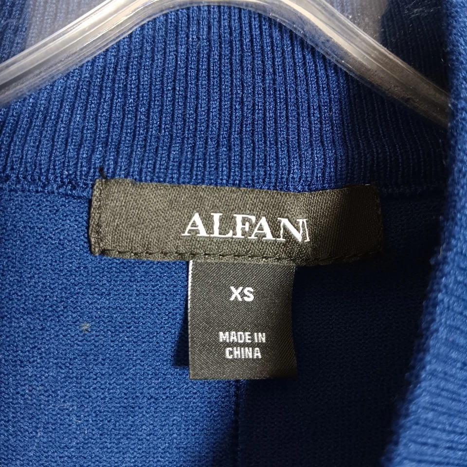 Alfani Fine Knit Top Size XS Blue Long Sleeve High Neck Pullover - Image 4 of 4