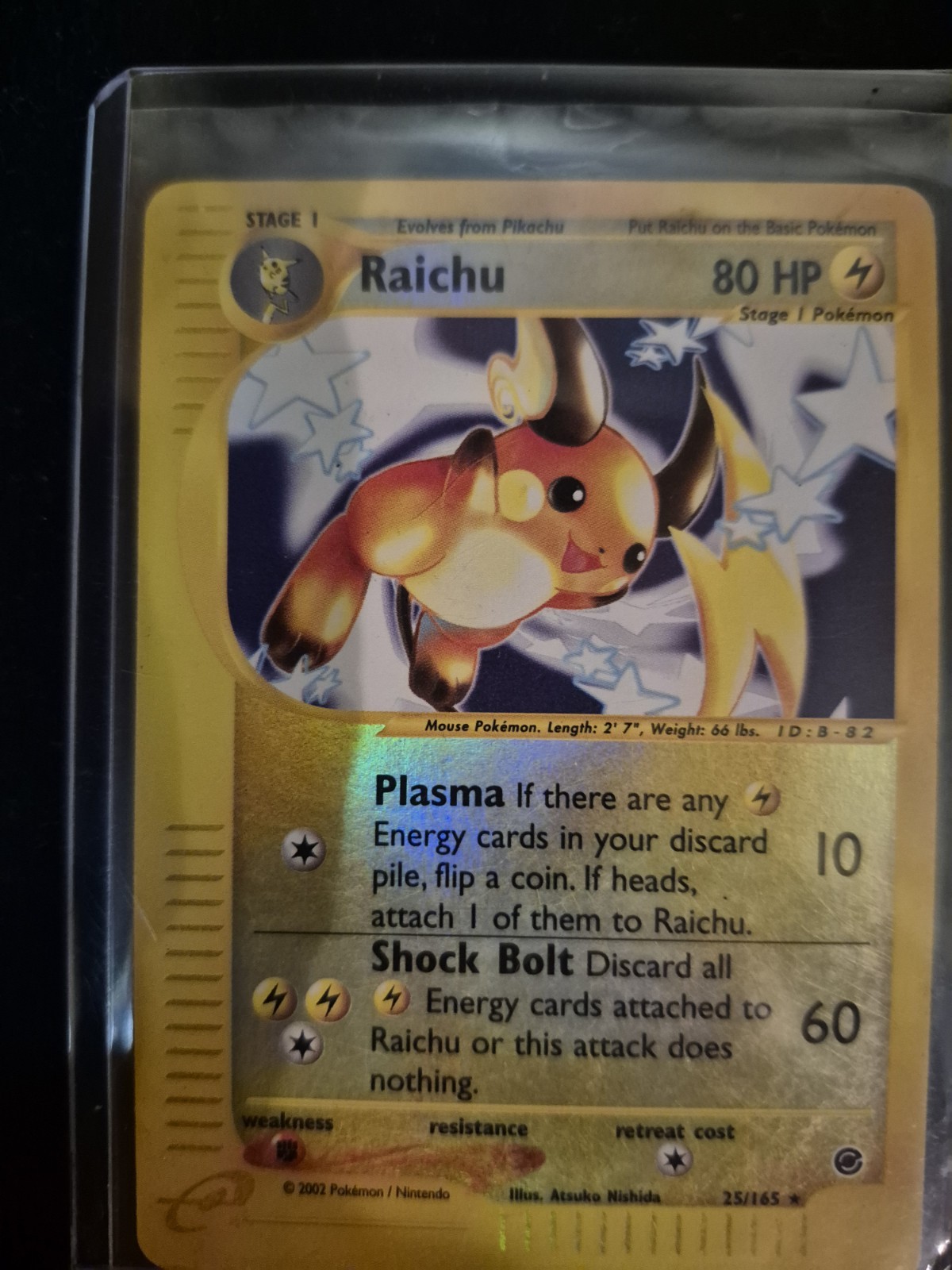 2002 Expedition Raichu 25/165 Holo SWIRL NM