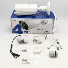 Speco O4BLP2M 4MP IP Camera w/License Plate Recognition & Junction Box - White