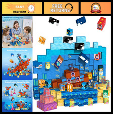 Magnetic Building Blocks Set - 154Pcs STEM Montessori Toys for Kids Ages 3-10 