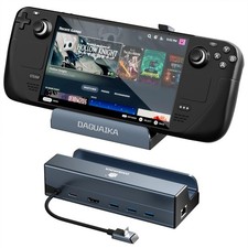 Steam Deck Dock, 6-in-1 Docking Station for OLED /ROG Ally, Grey