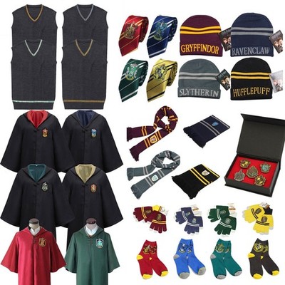 Harry Potter  Umhang Weste Krawatte Schal Robe Kostüm Cosplay Erwachsene Kinder