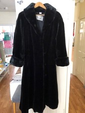 Harrods Knightsbridge Faux Fur Coat Comes From Smoke Free Home. Bargain! Uk 12