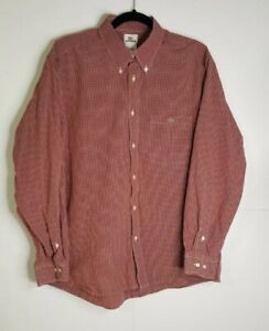 red lacoste button up shirt
