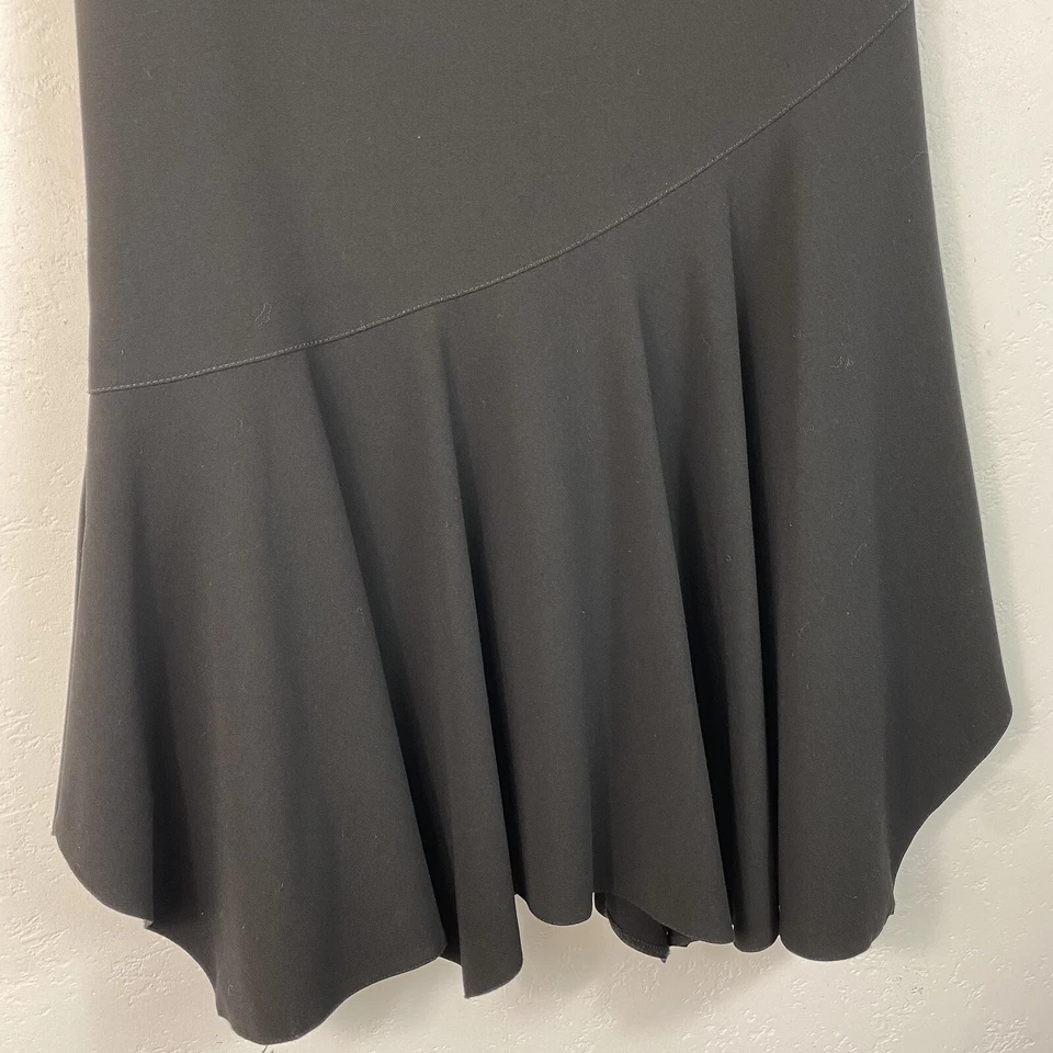 Vintage Y2K 00s Black Midi Handkerchief Whimsygoth Skirt Fit UK 12 - Image 2 of 4