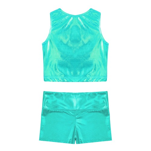 Kids Girls Sport Suit Hip Hop 2Pcs Set 2 Pieces Tracksuit Gymnastic Dancewear - Picture 30 of 50