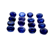 7 CT Natural Blue Sapphire Oval Cut Loose Gemstone Lot 4 Pcs 6X8 MM