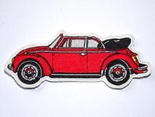 + Écusson / Patch Pour VW Coccinelle Cabriolet Rouge