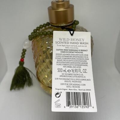 Asquith & Somerset Wild Honey | scented hand wash glass bottle