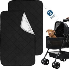 Waterproof Dog Stroller Mat 2 Pack Mat Only Reusable Pet Stroller Pad/Liner