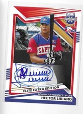 HECTOR LIRIANO 2022 PANINI ELITE EXTRA EDITION DOMINICAN PROSPECT AUTO #215