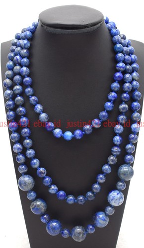 Collana Lunga Gioielli Gioielli Gemme Rotonde Originarie Multicolore Naturali 8+12mm 36-100" AAA - Foto 85 di 96