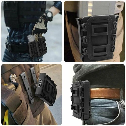 Custodia per riviste 5,56 mm 7,62 mm con clip MOLLE e clip da cintura supporto Mag universale - Foto 11 di 13