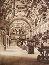 Real Biblioteca San Lorenzo de El Escorial España Fotograbado 1925 Kurt Hielscher