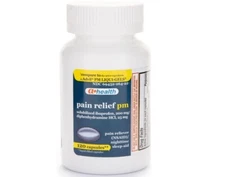 PM Ibuprofen 200mg Pain Reliever & Nighttime Sleep-Aid, 120 Caplets, US Made