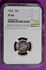 1953 NGC PF66 Roosevelt Dime #B34760