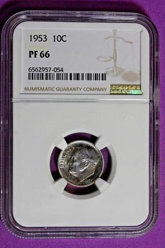 1953 NGC PF66 Roosevelt Dime #B34760