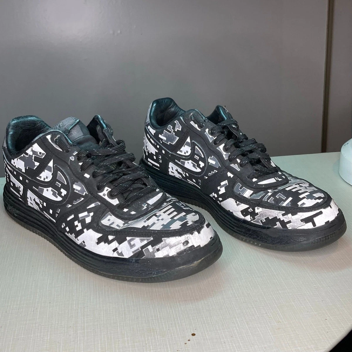 Nike Lunar Force 1 Digi NRG Camo Black Men\'s Sneakers Sz 14 Shoes 577659-001 4.jpg main image 4