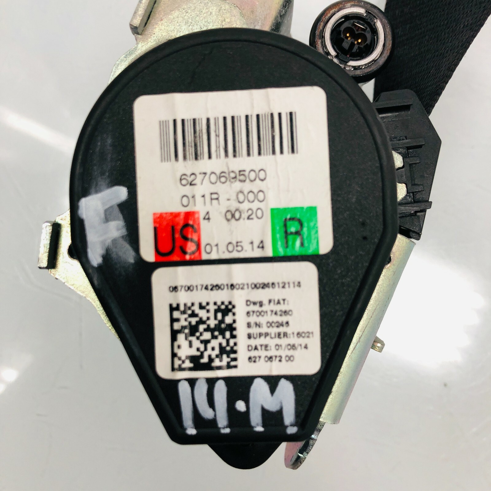 2014 - 2017 Maserati Ghibli Passenger Right Front Seatbelt Seat Belt OEM