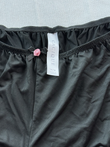 Cacique Panties Shortie Fun Frilly Double Mesh Polka Dot Ruffles Black 14 16 XXL - Picture 5 of 11