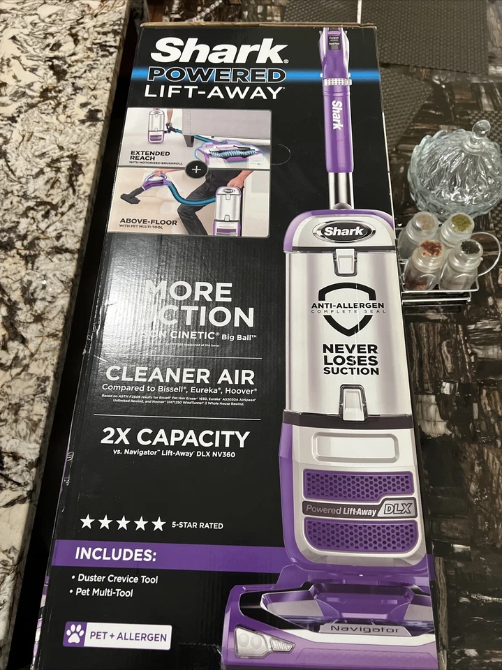 BRAND NEW Shark NV586 31 Navigator Powered Lift-Away Upright Vacuum Purple Plum - Image 4 of 4