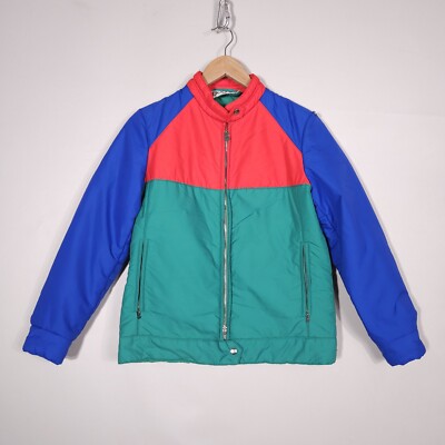 Vintage 80s Bogner Ski Jacket Insulated Colorblock Ws size US 6 UK 10 FR 38