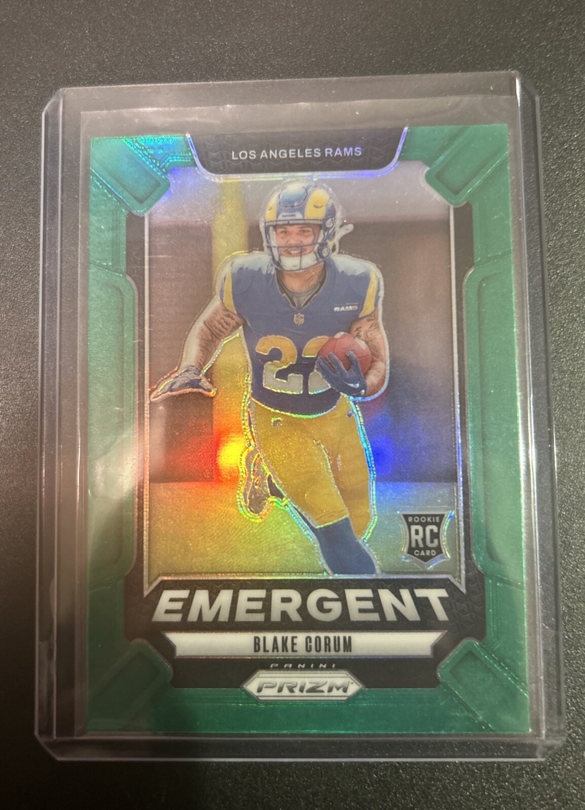 2024 Panini Prizm Blake Corum Green Prizm Emergent Insert Rams RC