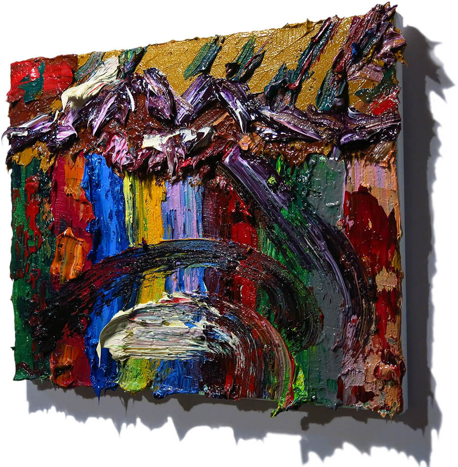 LANDSCAPE OIL█PAINTING█IMPRESSIONIST OUTSIDER█ART█SIGNED ABSTRACT ORIGINAL█DECO