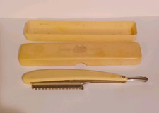Ancien rasoir droit double tranchant avec étui - Durham Duplex, Made in USA