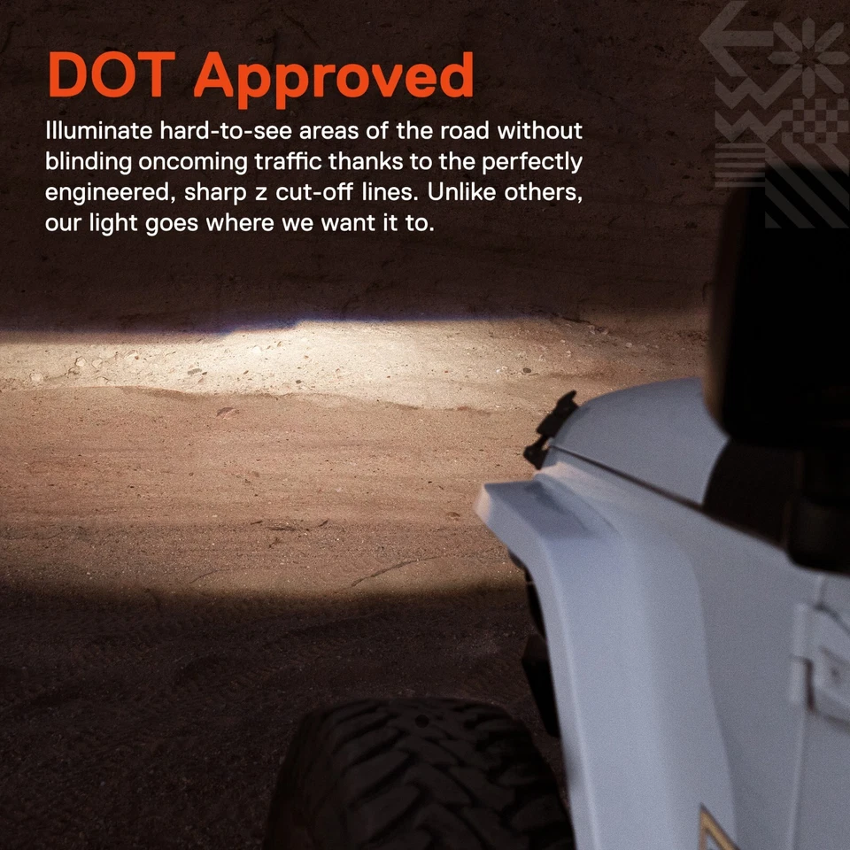 Faros LED H6024 7" para Jeep Wrangler JK JKU TJ LJ - PUNTO con señales de giro DRL Foto 3 de 4