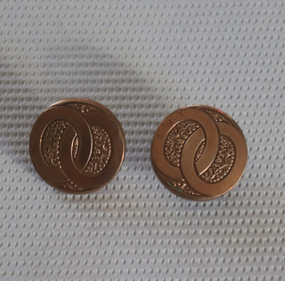 Boutons De Manchettes Anciens En Laiton J.H Breveté - Environ 2,5 Cm, Vintage, à Nettoyer