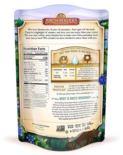 Blueberry Pancake & Waffle Mix By Birch Benders, blueberry mix, 14oz each, 1pk - 第 2/6 張圖片